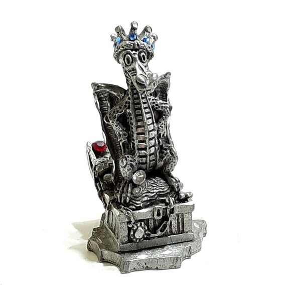 Mine, Mine, Mine Dragon Pewter Figure 1990 Rawcliffe Fantasy Collectibles - Picture 1 of 9
